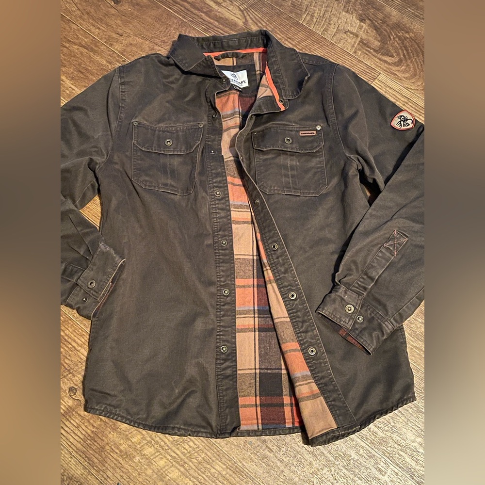 Legendary Whitetails Tobacco Shirt Jacket with Plaid Lining